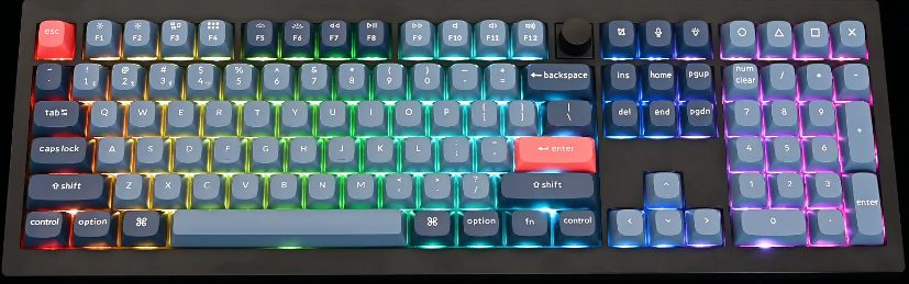 Keychron Q5 HE (Q5H-M1) QMK Wireless Custom Hall Effect Keyboard Purple Switch 96% US Layout