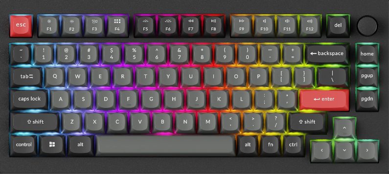 Keychron C75 HE 8K (C75H-M1-US) Hot-Swap Mechanical Keyboard RGB Magnetic Switch Black 75% US Layout