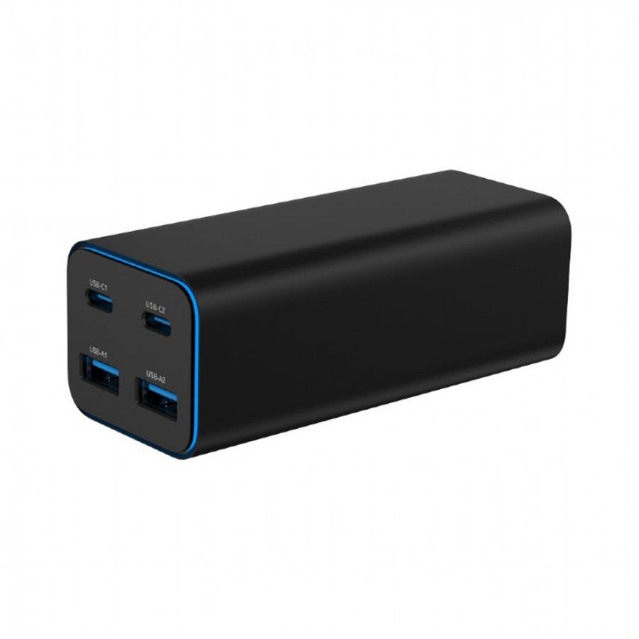 GEMBIRD 4-PORT 100W GaN USB PD FAST CHARGER BLACK