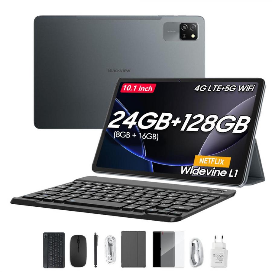 BLACKVIEW OCTA-CORE 4G LTE TABLET 10.1' (8GB+128GB) TAB60 PRO SET ANDROID 14 GREY