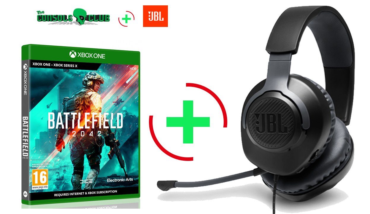 Battlefield 2042 ( XONE & XBOX SERIES X ) NEW + JBL Quantum 100, Over-Ear Wired Gaming Headset (Black)
