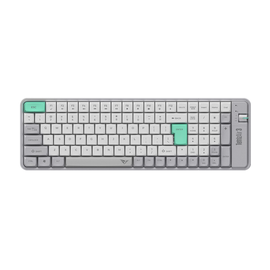 ALCATROZ BT5.3/2.4G MULTI-DEVICE RECHARGEABLE KEYBOARD TETRIZ AIR 3 SUMMER WHITE