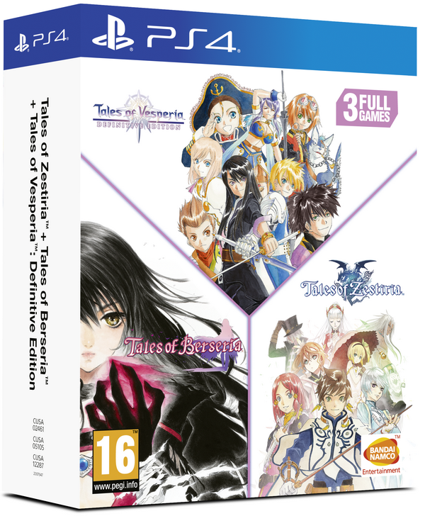 Tales of Vesperia + Berseria + Zestiria Compilation PS4 NEW
