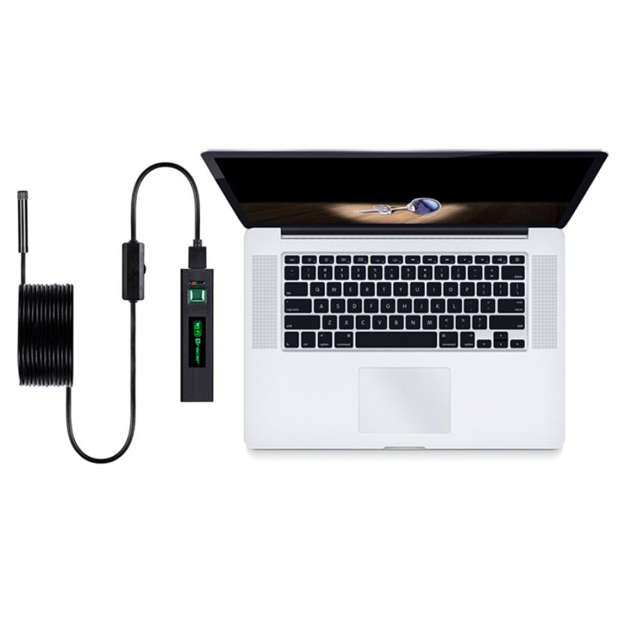 TRACER ENDOSCOPE 8MM LED WIFI CAMERA HARDWIRE 5M BLACK