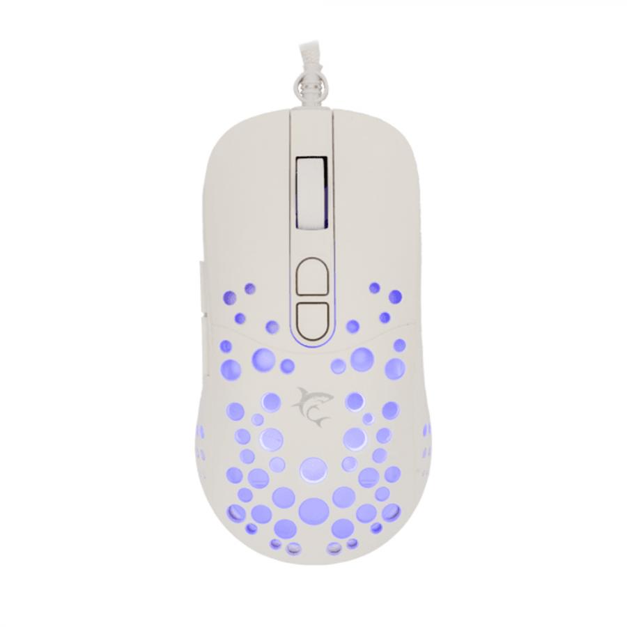 WHITE SHARK RGB GAMING MOUSE GM-9004 12800DPI WHITE