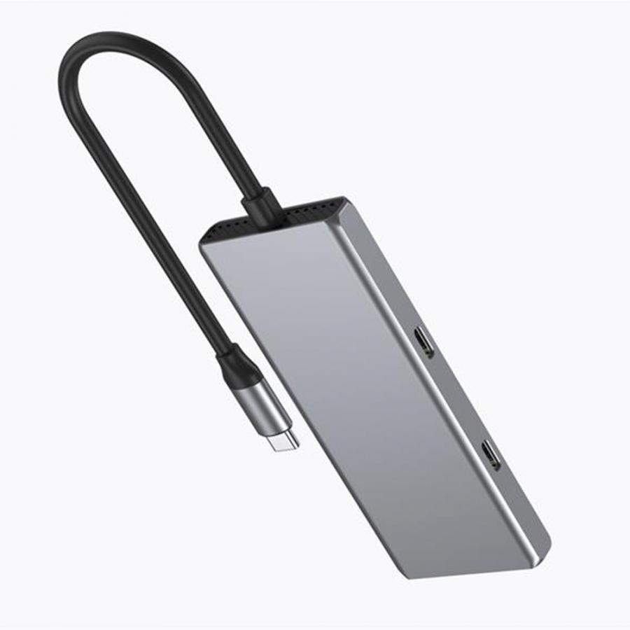 GEMBIRD 4-PORT A+C USB3.2 GEN2 TYPE-C HUB SILVER