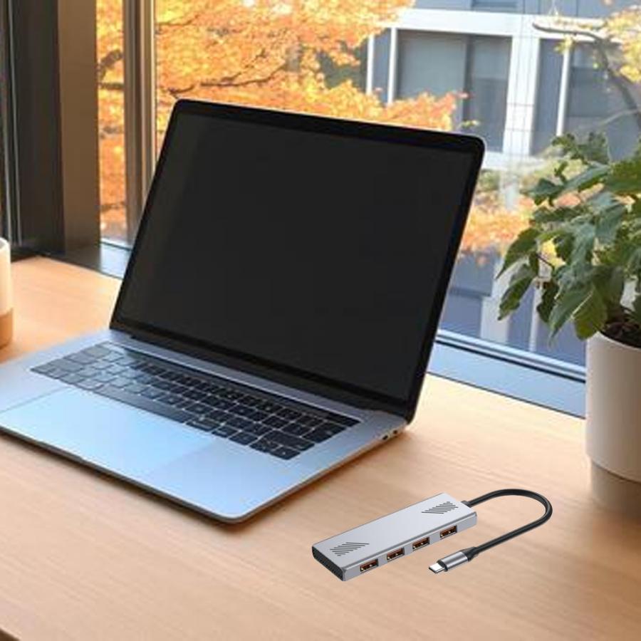GEMBIRD 4-PORT USB3.2 GEN2 TYPE-C HUB SILVER