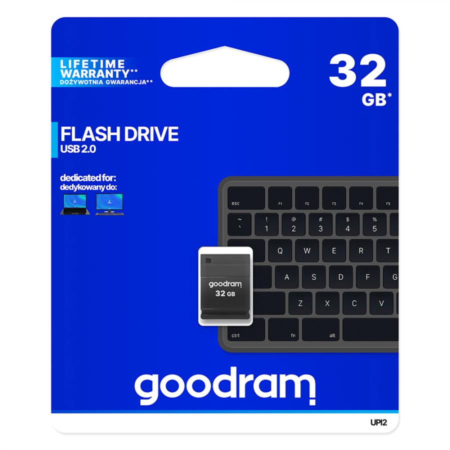 GOODRAM MINI USB2.0 FLASH DRIVE 32GB BLACK