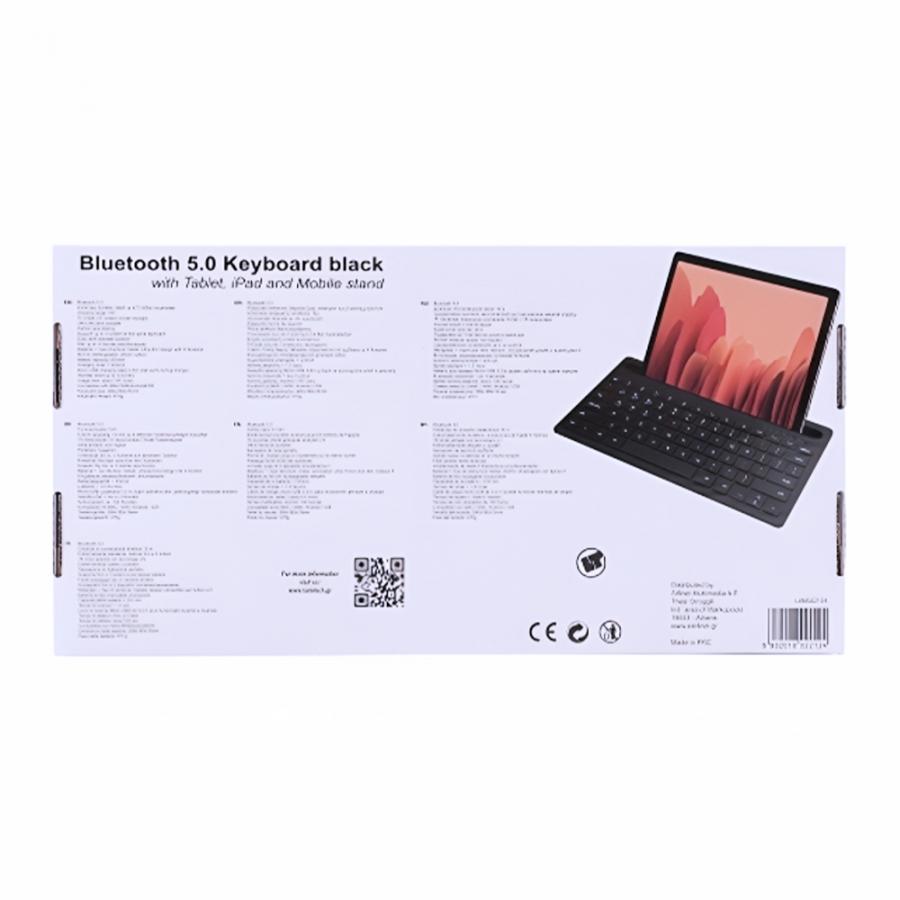 LAMTECH BT 5.0 KEYBOARD WITH IPAD AND MOBILE STAND BLACK