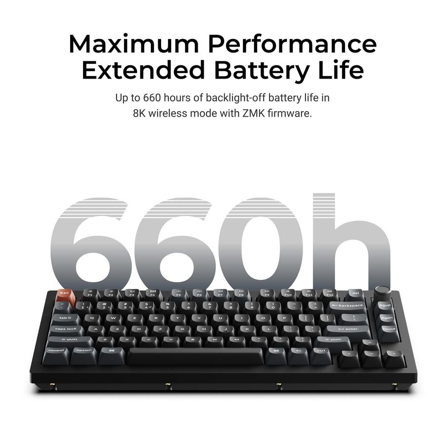 Keychron V1 Ultra (V1U-D1) QMK/VIA Wireless Custom Mechanical Keyboard Red Switch RGB 75% US