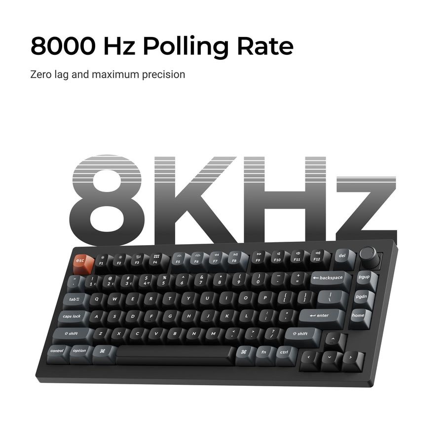 Keychron V1 Ultra (V1U-D1) QMK/VIA Wireless Custom Mechanical Keyboard Red Switch RGB 75% US