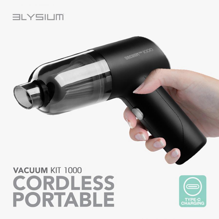 ELYSIUM CORDLESS PORTABLE VACUUM KIT 1000 BLACK