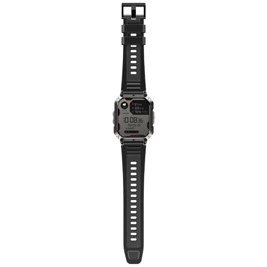 BLACKVIEW MULTI-FUNCTION SMARTWATCH WITH FLASHLIGHT COMPASS BT CALL & HEALTH MANAGEMENT BLACK