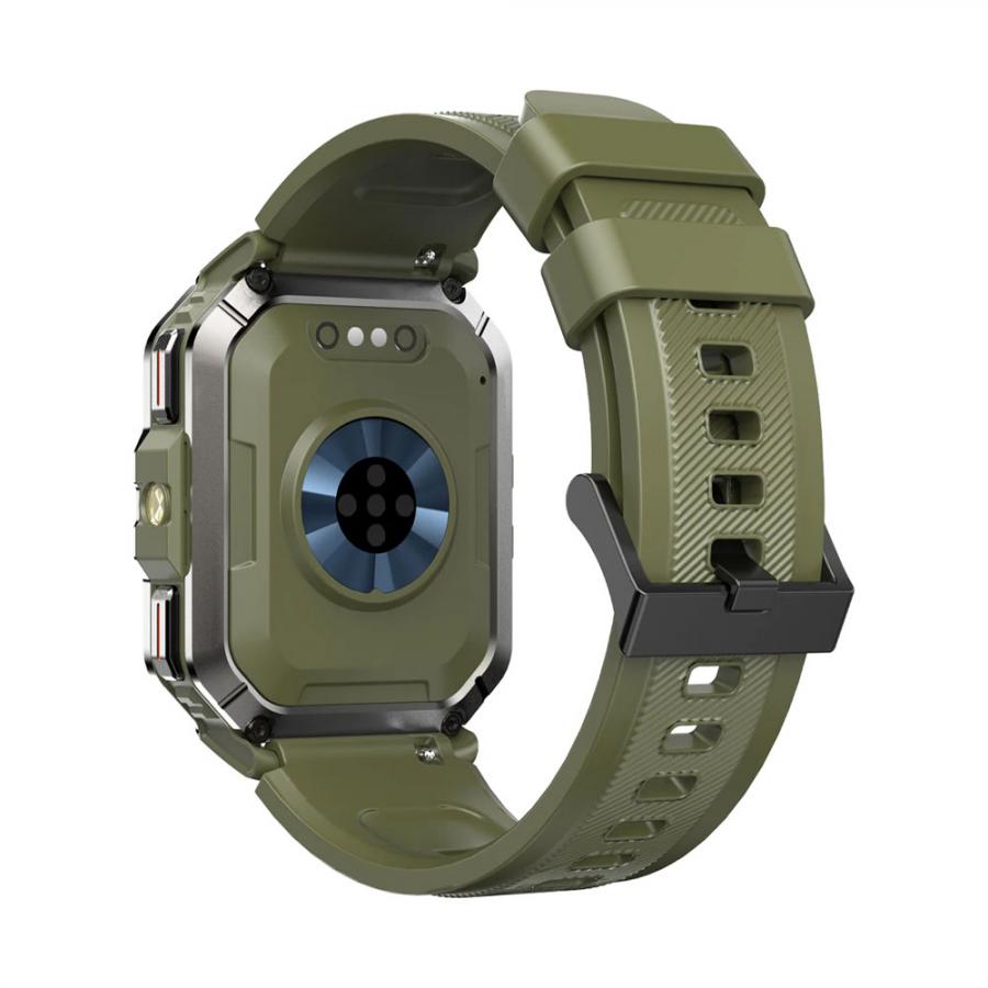 BLACKVIEW MULTI-FUNCTION SMARTWATCH WITH FLASHLIGHT COMPASS BT CALL & HEALTH MANAGEMENT GREEN