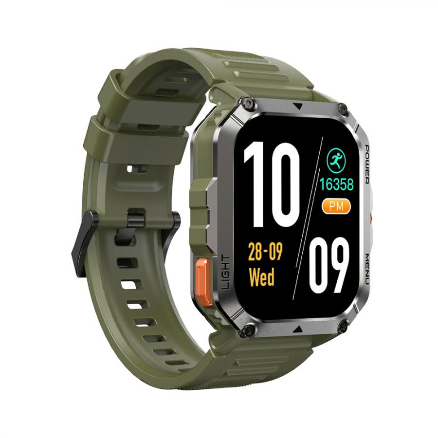BLACKVIEW MULTI-FUNCTION SMARTWATCH WITH FLASHLIGHT COMPASS BT CALL & HEALTH MANAGEMENT GREEN