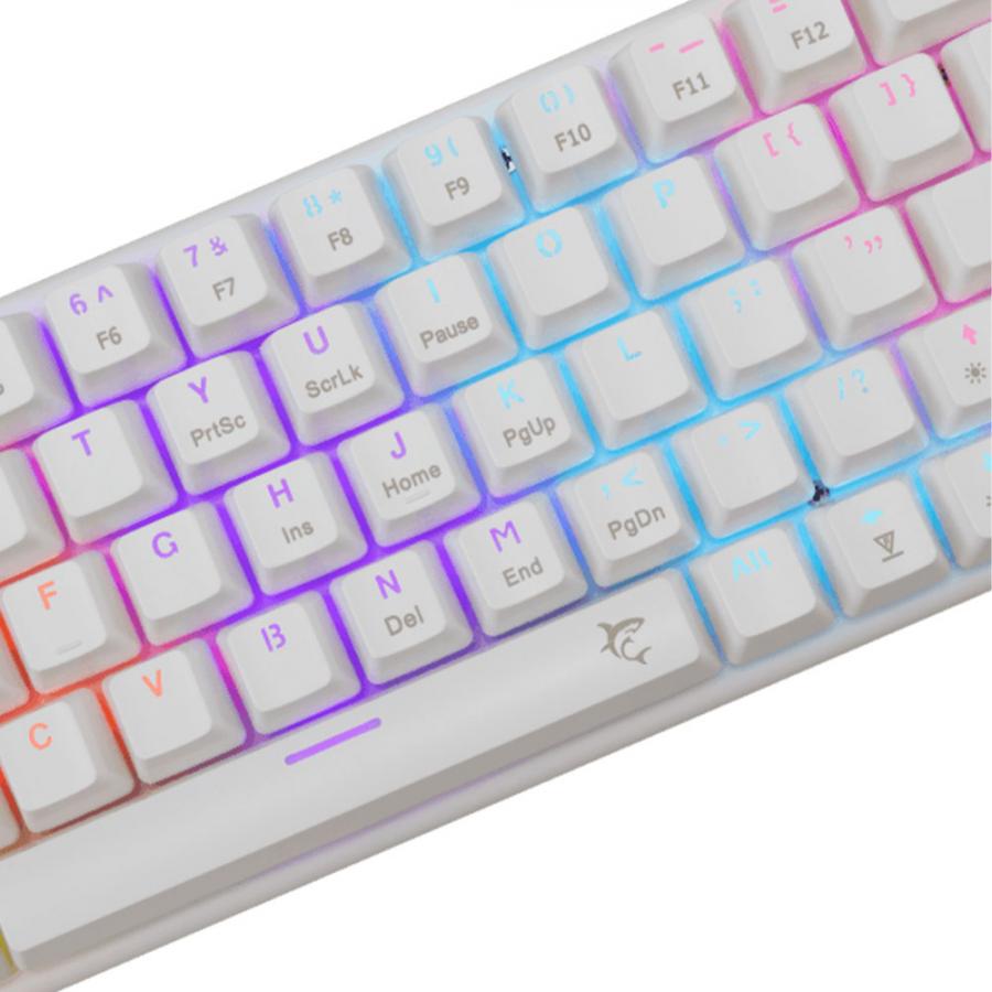 WHITE SHARK MECHANICAL KEYBOARD GK-002211V2 US RED SWITCH WAKIZASHI-2 WHITE