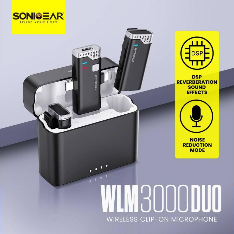 SONIC GEAR WIRELESS CLIP-ON MICROPHONE BLACK