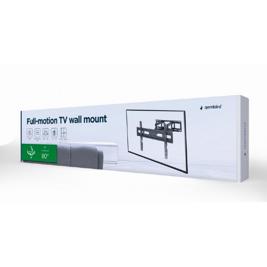 GEMBIRD TV WALL MOUNT FULL MOTION 37'-80' VESA 600X400 BLACK