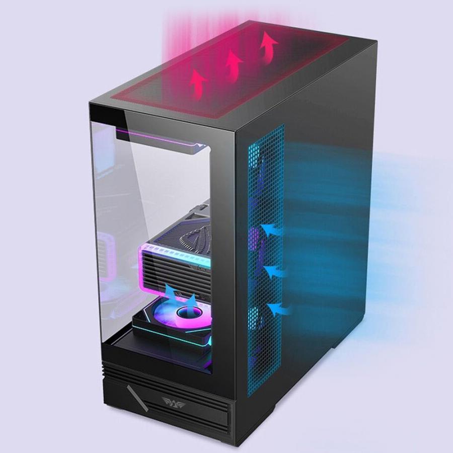 ARMAGGEDDON GAMING FULL ATX PC CASE AQUARON XTREME X10 BLACK