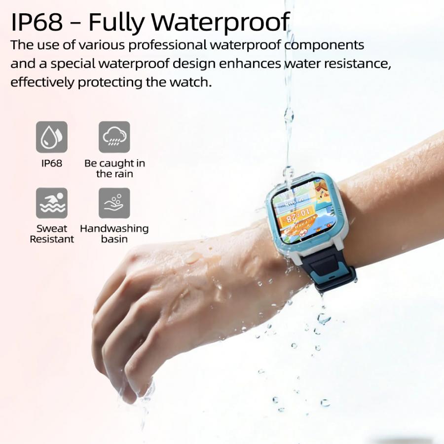 BLACKVIEW 4G KID WIFI WATERPROOF IP68 SMARTWATCH WITH LANYARD BLUE