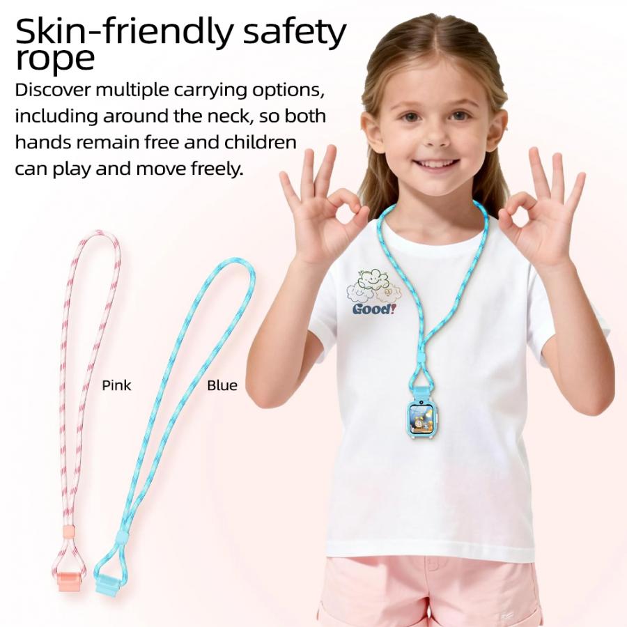 BLACKVIEW 4G KID WIFI WATERPROOF IP68 SMARTWATCH WITH LANYARD PINK