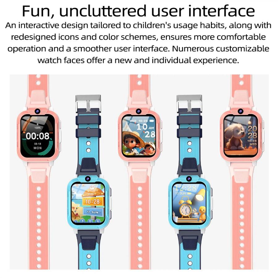 BLACKVIEW 4G KID WIFI WATERPROOF IP68 SMARTWATCH WITH LANYARD PINK