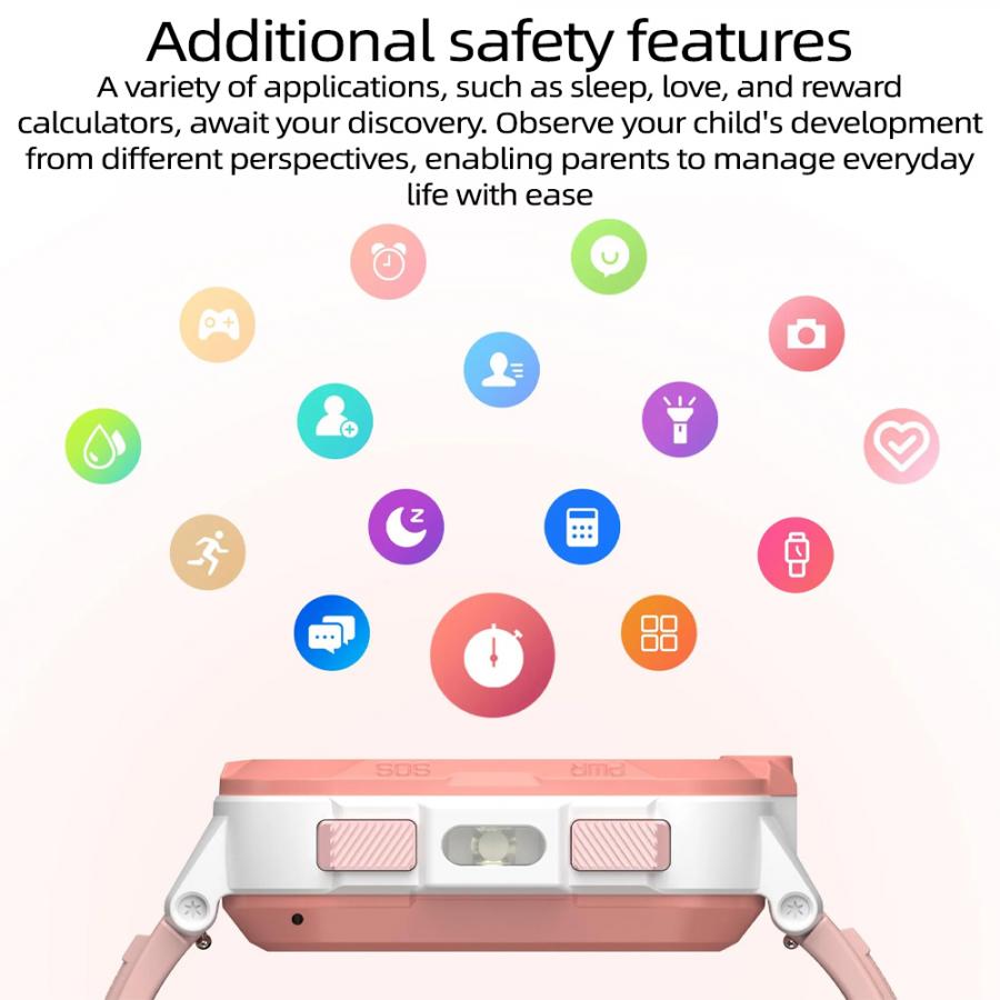 BLACKVIEW 4G KID WIFI WATERPROOF IP68 SMARTWATCH WITH LANYARD PINK