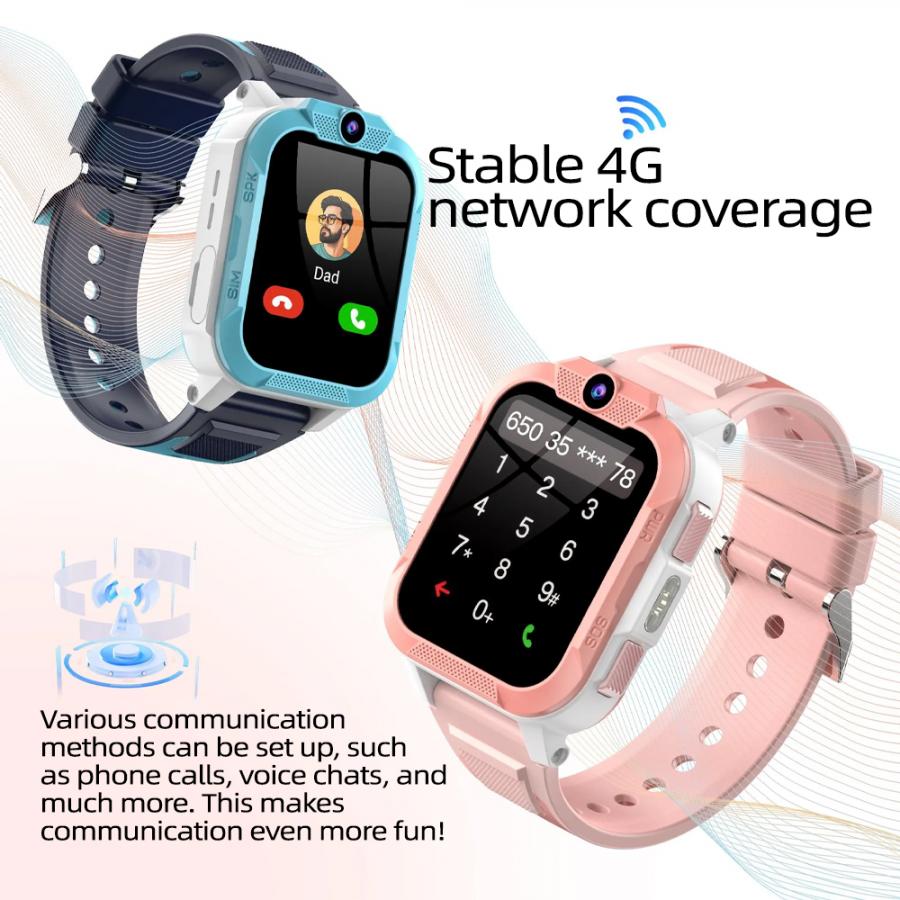 BLACKVIEW 4G KID WIFI WATERPROOF IP68 SMARTWATCH WITH LANYARD PINK
