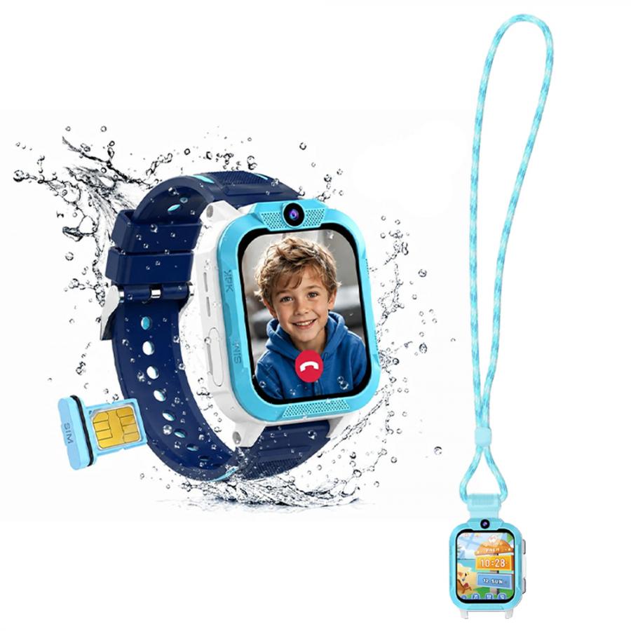 BLACKVIEW 4G KID WIFI WATERPROOF IP68 SMARTWATCH WITH LANYARD BLUE