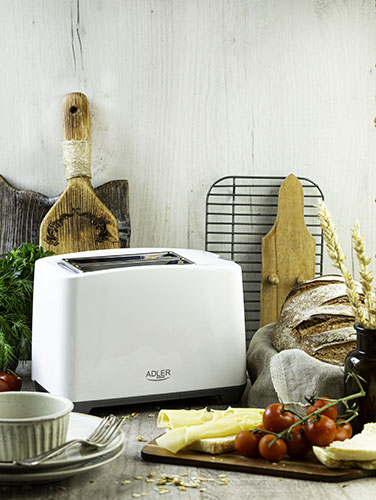 ADLER TOASTER 2 SLICE 1000W WHITE