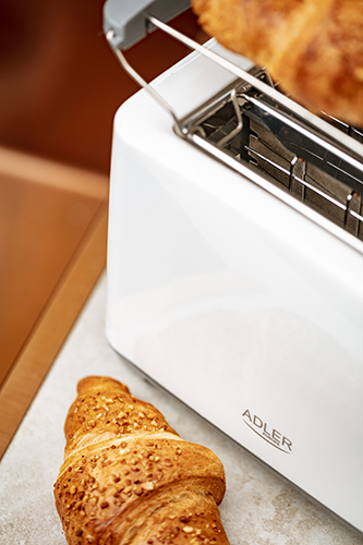ADLER TOASTER 2 SLICE 1000W WHITE