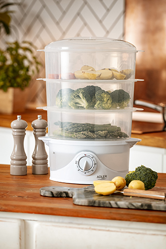 ADLER STEAM COOKER 9L 800W WHITE