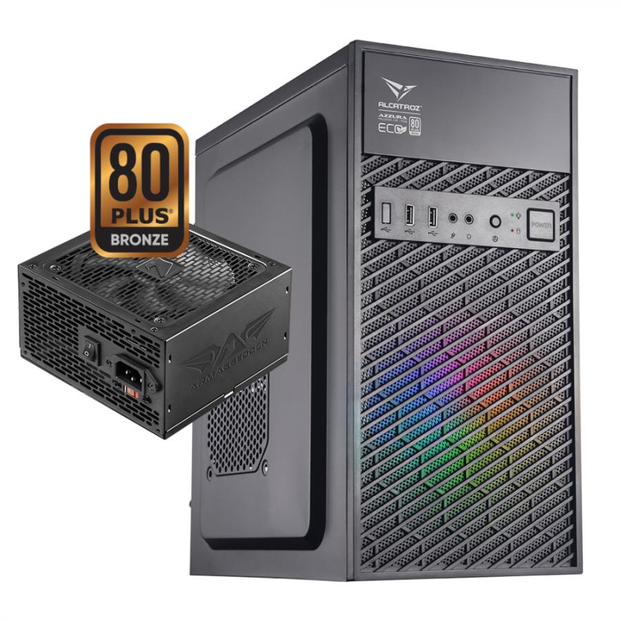 ALCATROZ PC CASE WITH PSU AZZURA MILLENIA ECO AIR 1 RGB BLACK