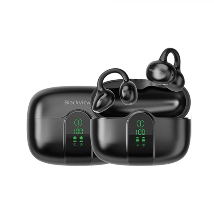 BLACKVIEW BT6.0 IPX5 AIRBUDS 15 WITH LCD CHARGING DOCK SHADOW BLACK