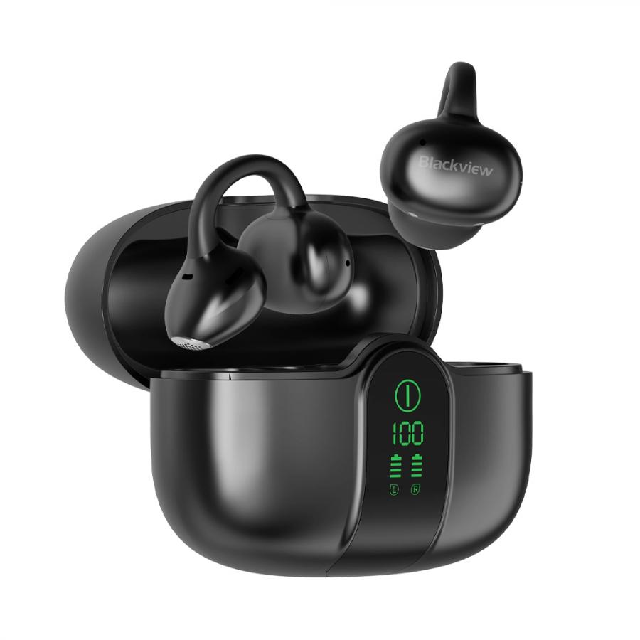 BLACKVIEW BT6.0 IPX5 AIRBUDS 15 WITH LCD CHARGING DOCK SHADOW BLACK