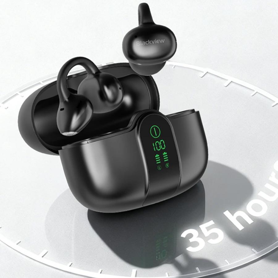 BLACKVIEW BT6.0 IPX5 AIRBUDS 15 WITH LCD CHARGING DOCK SHADOW BLACK