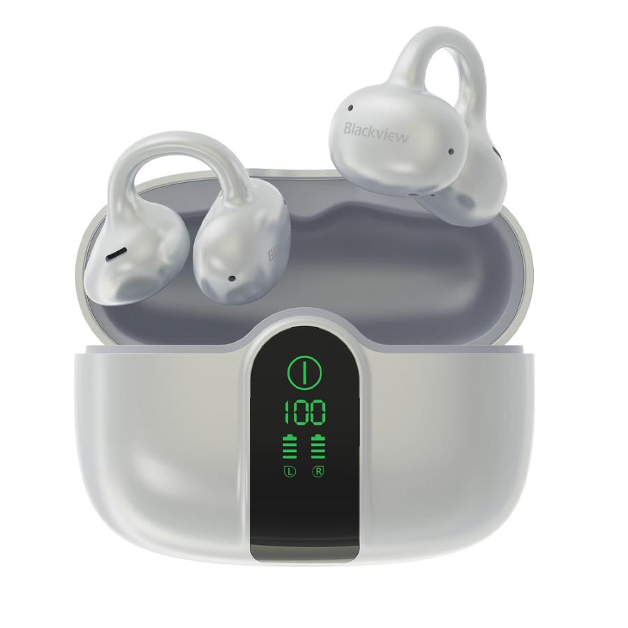 BLACKVIEW BT6.0 IPX5 AIRBUDS 15 WITH LCD CHARGING DOCK FROSTY WHITE