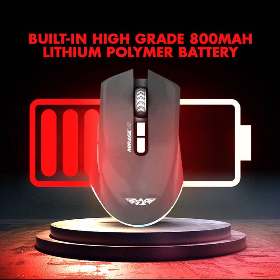 ARMAGGEDDON TRI-MODE GAMING MOUSE 10000CPI MIRAGE VII WHITE
