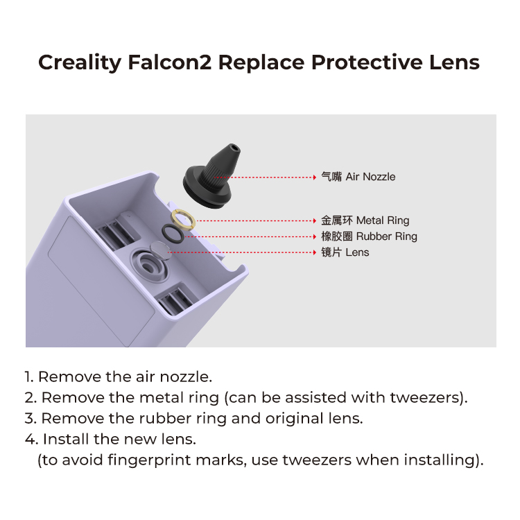 Creality Creality Falcon2 Replace Protective Lens for Falcon2 series
