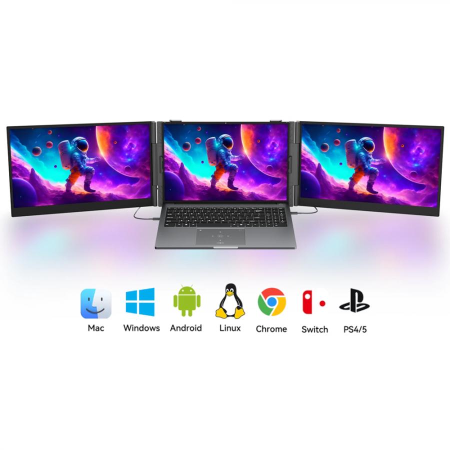 BLACKVIEW 15.3' DUAL LAPTOP SCREEN EXTENDER LCD 16:10 60Hz 1200P GREY