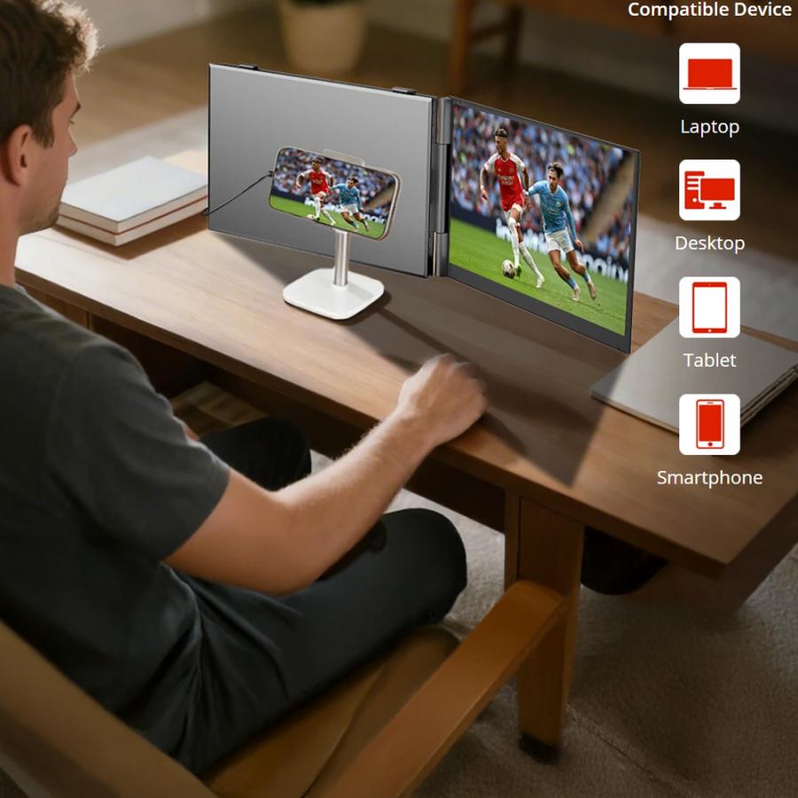 BLACKVIEW 15.3' DUAL LAPTOP SCREEN EXTENDER LCD 16:10 60Hz 1200P GREY