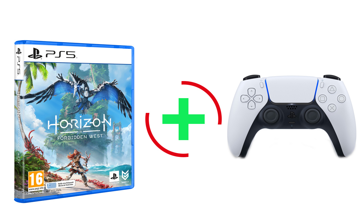 Horizon 2 Forbidden West PS5 NEW (Με ελληνικό μενού και ελληνικούς υπότιτλους) +Sony Dualsense Controller PS5 White