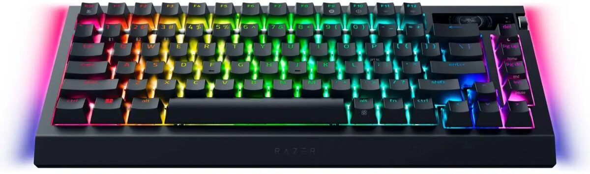Razer BLACKWIDOW V4 75% Pro Wireless Mechanical RGB Gaming Keyboard - Hot-Swappable - Orange Switche