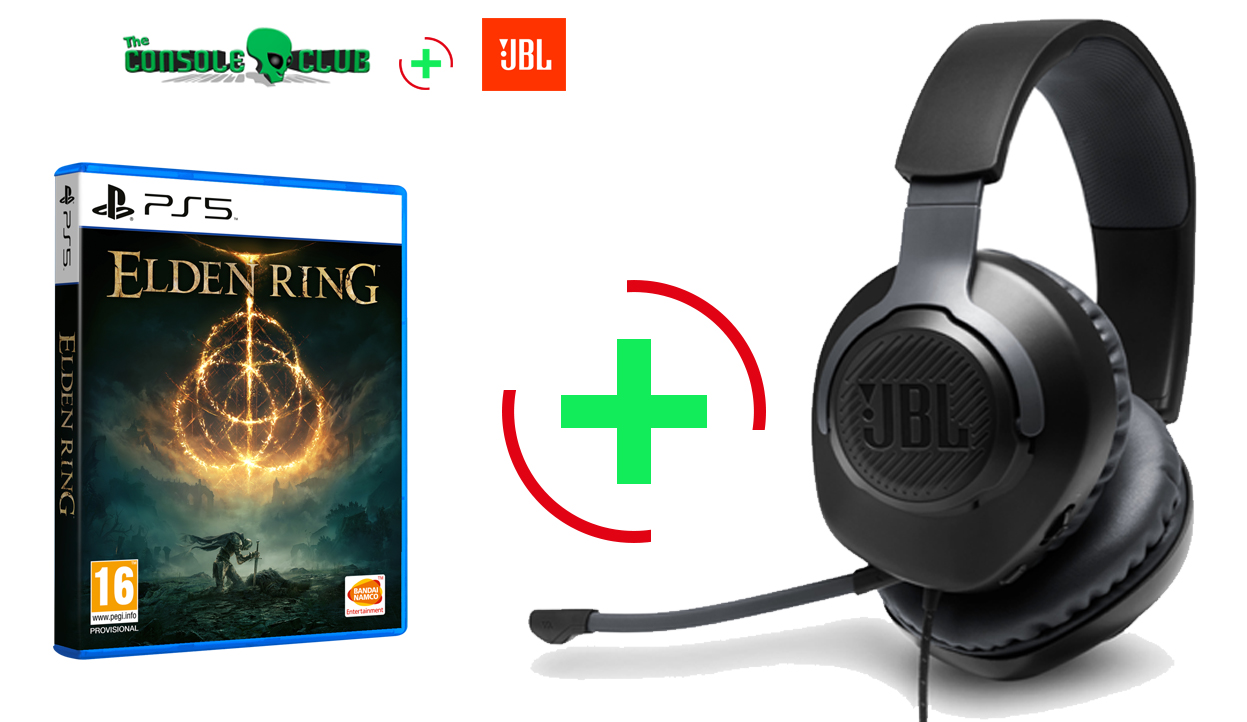 Elden Ring Launch Edition  PS5 NEW    + JBL Quantum 100, Over-Ear Wired Gaming Headset (Black)