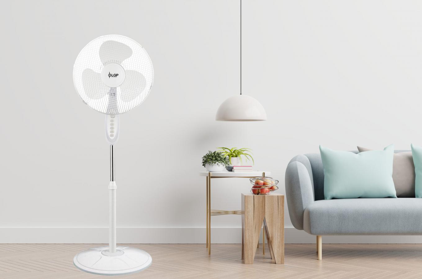 LGP ROUND BASE STAND FAN 16' 40CM 45W WHITE