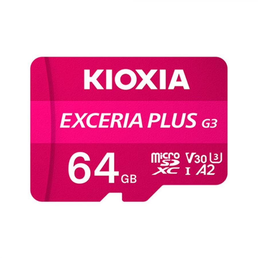 KIOXIA MICRO SD 4K 64GB EXCERIA PLUS G3 UHS I U3 WITH ADAPTER