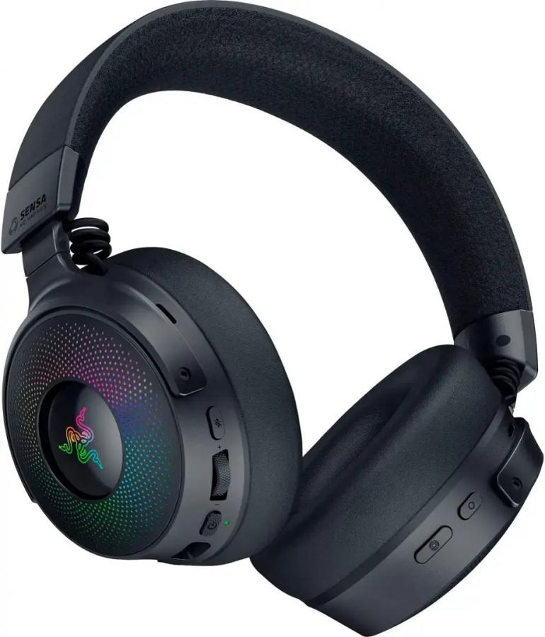 Razer KRAKEN V4 Pro - Wireless 7.1 RGB Gaming Headset - Sound Card - Haptic Feedback - PC/PS5/PS4