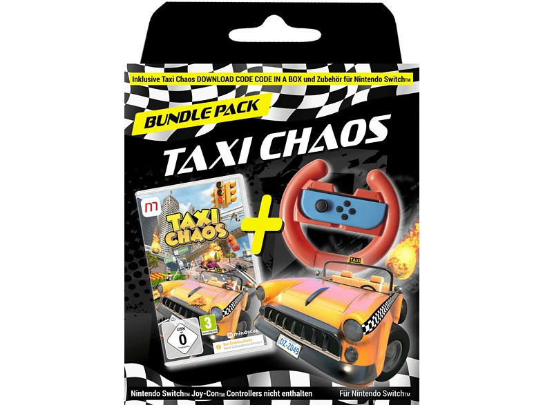 Taxi Chaos ( CIAB) Steering Wheel Bundle Nintendo Switch NEW