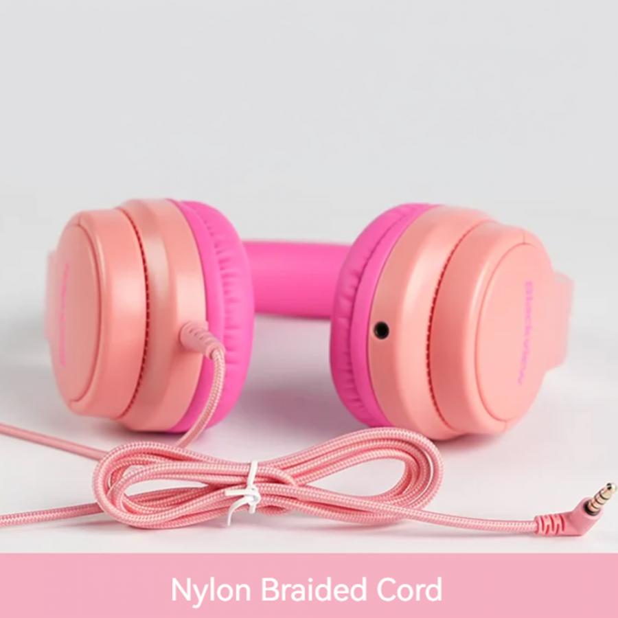 BLACKVIEW KID WIRED FOLDABLE FITBUDS K1 CORAL PINK