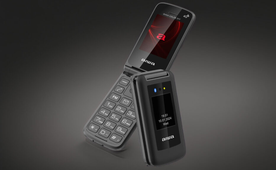 AIWA SLIM BT CLAMSHELL 4G FLIP-STYLE DUAL SIM PHONE BLACK